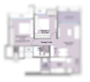 Hiranandani Nerolac Kavesar Thane 2BHK Plan